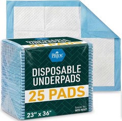 Bulk Pack of 25 Super Absorbent Underpads – 23“ x 36“ for Total Protection
