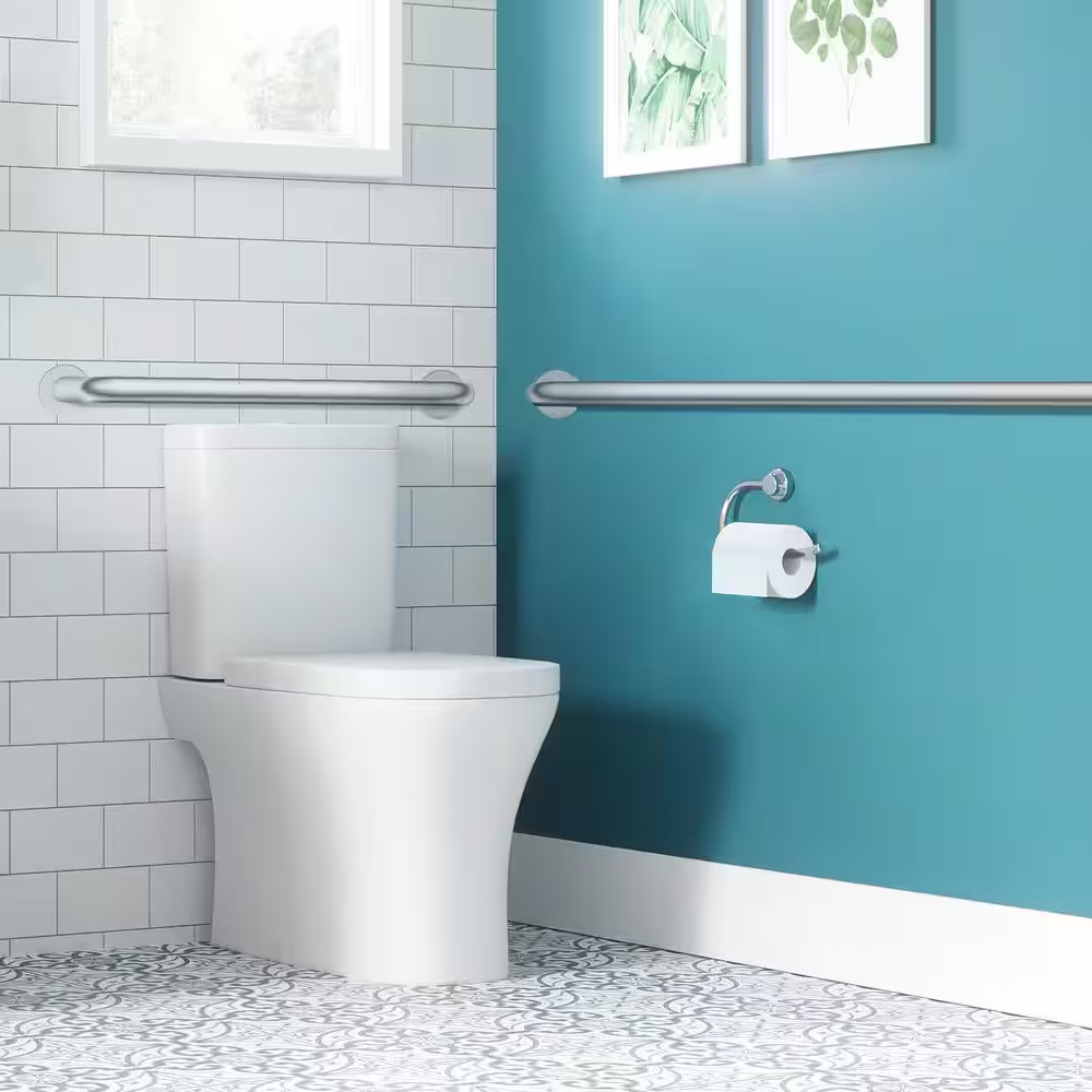 42 In. X 1-1/2 In. Concealed Screw Safety Grab Bar in Satin Nickel Free Shipping