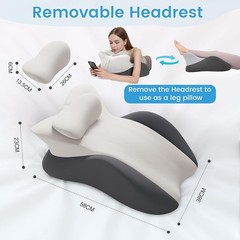 Memory Foam Wedge Pillow Multi-Position Bed Support Pillow for Sitting Up Prone