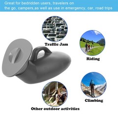 Urinal Bottle Urinals for Men 800ML Plastic Pee 27 X 9 X 9CM, Grey