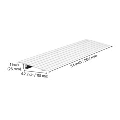 Uimoso 1-Inch Rise Door Threshold Ramp for Wheelchairs, Supports Up to 800 lbs