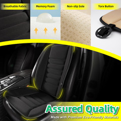 Kingphenix Car Seat Cushion with Back Support Pillow: Enhanced Comfort Memory Fo