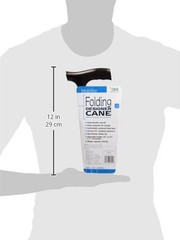 Briggs Healthcare Designer Folding Cane Blue 37 Inch (Pack of 1), Ice