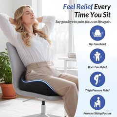 Pioneering Gel Seat Cushion for Sitting Without Stuffiness, Ergonomic Memory …