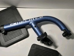Pair Of Blue Helio C2 Motion Composite Newton Wheelchair Footrest