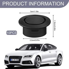 10PCS Car Bumper Sensor Hole Plugs, Automobile Front and Rear Bumper Radar Cover