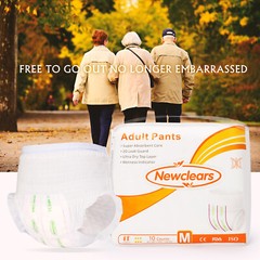 Newclears Adult Incontinence Underwear Diapers for Men Women, 20/40/60/80 ct