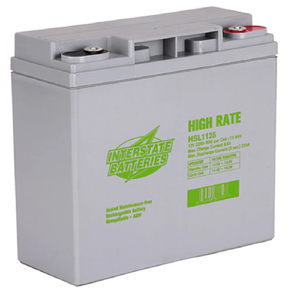 Interstate Battery – HSL1125 – 12 volt 22 amp – High Rate