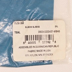 Tommie Copper Teal Unisex Elbow Sleeve Size 2XL NWT $29.50, Workout/Exercise