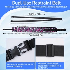 Restraint Strap for Bed and Wheelchair, Adjustable Anti-Fall Safety Strap, Wh…