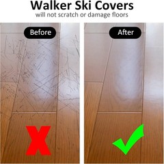 Geyoga 4 Pair Walker Ski Glide Covers Ski Glide Sock Covers Rollator Glider