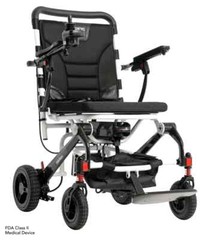 Pride Mobility Jazzy Carbon ULTRA Lightweight Folding Powerchair in White Color