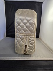 Inventos Corp Lumbar Back Support Beige Quilted Cushion Travel Orthopedic Pillow