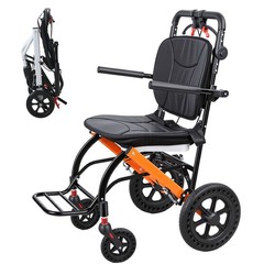 Ultra Lightweight Elderly Transport Wheelchair Portable Folding Transport Chair