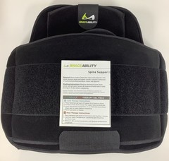 BraceAbility LSO Back Brace 3XL Rigid Spine Support Hot Cold Gel Pack