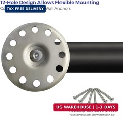 Stardrix 36-Inch ADA Compliant Grab Bar, 1.5″ Diameter, Concealed Mounting Flang