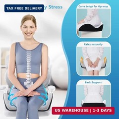 X Large Memory Foam Seat Cushion Lumbar Support Pillow for Sciatica & Tailbone P