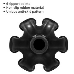 Cane Tip 3/4 inch 6 Support Feet Self Standing Tip, inch, Black
