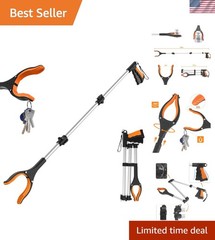 Compact 43” Grabber Reacher with Foldable Design: Ideal for Home & Mobility Aids