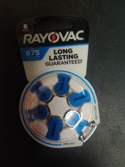 Rayovac 675 Hearing Aid Batteries 6/pack NEW