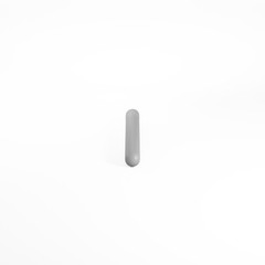 Knurled Steel Hinge Pin for Plastic Laminated Pilaster 3/8in Od X 3-1/2in Long