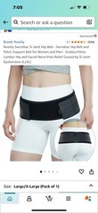 Nvorliy Brace & Support SI Joint Belt XL Plus Size. (50 To 60″). New Sealed!