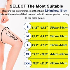 2 PCS Full Leg Compression Sleeves Long Knee Brace Support Running Basketball