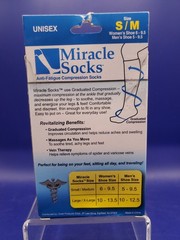 Miracle Socks Compression Socks Unisex Small Medium Anti-Fatigue Black 1 Pair