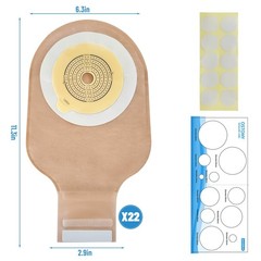 Ostomy Bags One Piece Drainable Pouches for Colostomy Ileostomy Stoma Care 22Pcs
