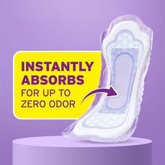 Poise 5 Drop Maximum Absorbency Pads, 12 Hour Protection, 84 Count Long Length