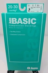 Juzo Basic Open Toe Thigh High Silicone Dots 20-30mmHg (Black) Size: III (3)