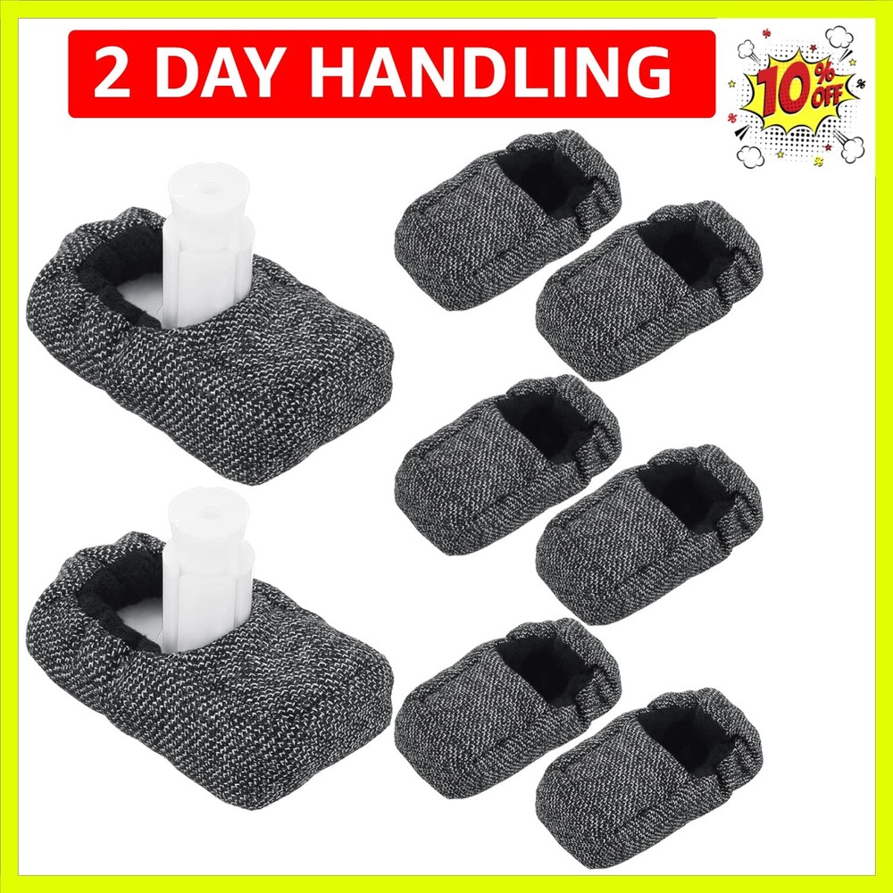 8 Pcs Walker Ski Glide Covers Heavy Duty Universal Removable Padded Caps Safe…
