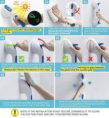 TAILI Shower Grab Bar Glow in the Dark 2-Pack 12.2” Open Box Package Wear