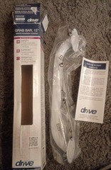 Drive White Powder Coated Steel Wall Grab Bar 12″ Brand New In Open Box