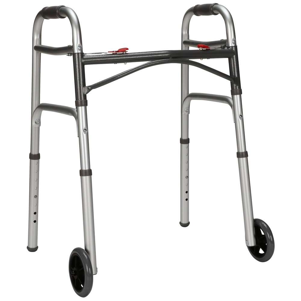 McKesson Aluminum 25 to 32.25″ H Junior Folding Walker up to 350 lbs 4 Ct