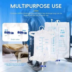 Men Wearable Urinal Reusable Protable Silicone Urine 2000ml 1000ml 500ml Leg Bag