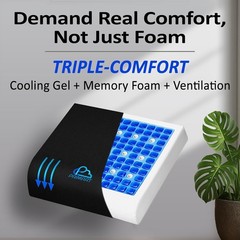 Cooling Gel Memory Foam Seat Cushion – Ideal for Office, Cars, and Wheelchairs