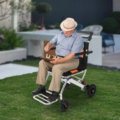 Folding Wheelchair Seniors Portable Travel Transport Wheel Chair 160kg/352.74lb