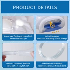 Men’s Wearable Urinal Collector Set, Urine Collection System with Condom Cath…