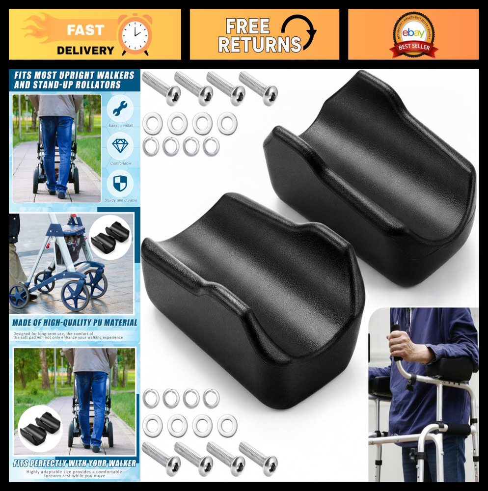 2 Pcs Rollator Armrest Pads – Soft Forearm Cushions for Upright Walker Accessori