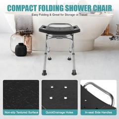 Folding Shower Chair Seat,Height Adjustable Shower Chair Seat,Stainless Eligible
