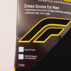3M Futuro Dress Socks For Men Black Size L Firm Compression 20-30 mmHg 1 Pair
