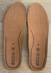 ECCO MENS LEATHER COMFORT REPLACEMENT INSOLES (Vegetable Tan) Size 45 NEW