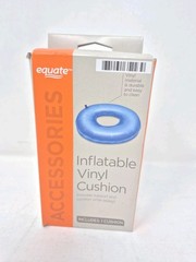 Equate Accessories- Inflatable Vinyl Cushion, Blue – New