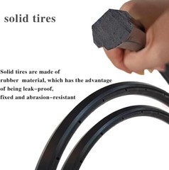 (1 Pair) Wheelchair Rear Wheel Replacement Tire Wheelchair Tire 24 X 1 Ungive