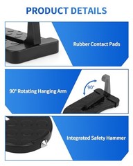 Car Door Step, Aluminum with 400lb Capacity, Anti-Slip Surface, Foldable for