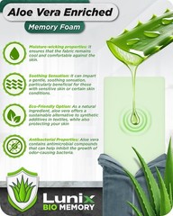 Lunix 3pcs Orthopedic Bed Wedge Pillow Set, Post Surgery Aloe Vera Memory Foa…