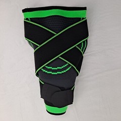 Compression Knee Sleeve Black Green 2XL