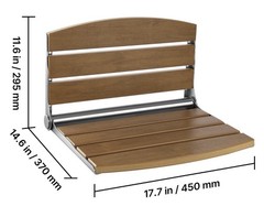 Uimoso Foldable Shower Seat Wall Mounted Folding Shower Bench 400LBS Capacity