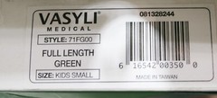 Vasyli Heat Moldable Custom Full Length Green Orthotic Insoles Kids Small